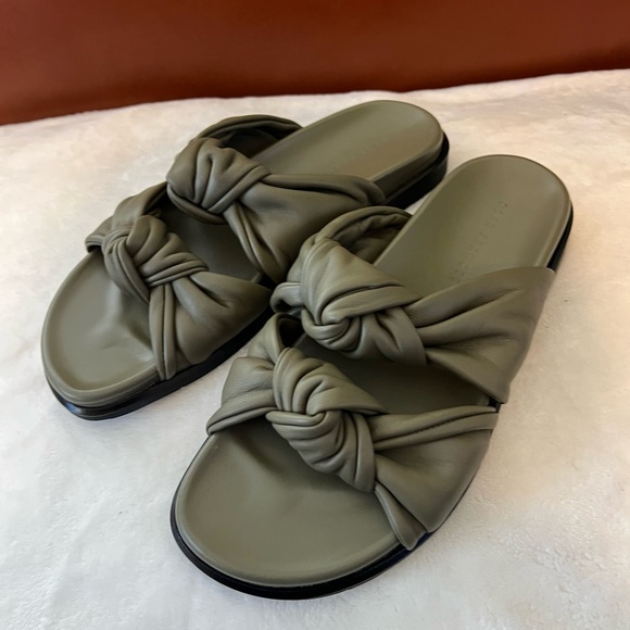 Dear Frances Tye Leather Slide Sandals 39 - Picture 3 of 12